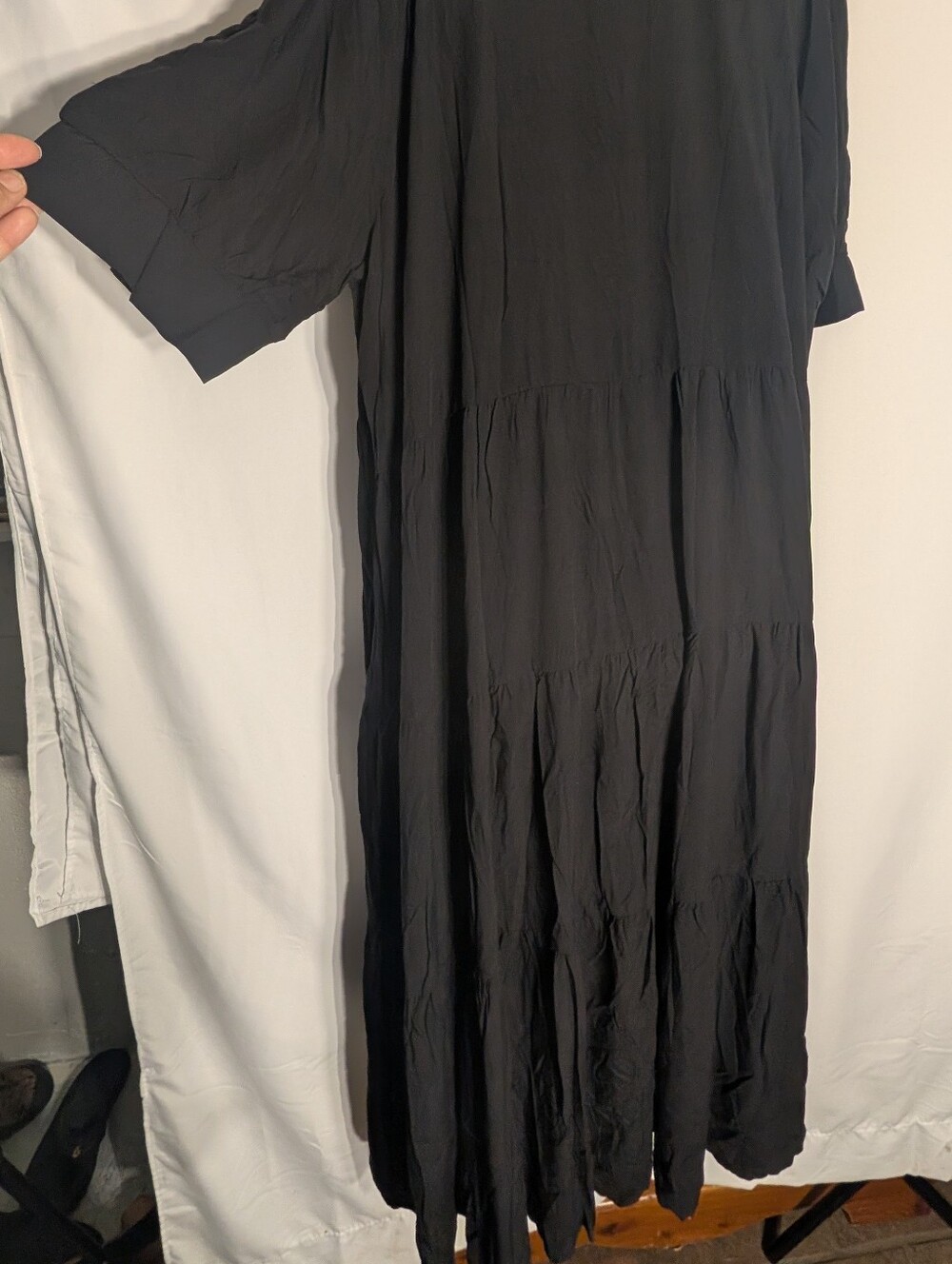 NWT Natural Life Rebecca Midi Dress Plus 2XL Black Witchy Tiered Flowy Boho - Picture 8 of 13